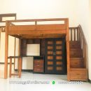 tempat tidur tingkat minimalis kayu jati
