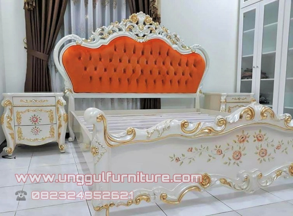 model tempat tidur kayu mewah modern